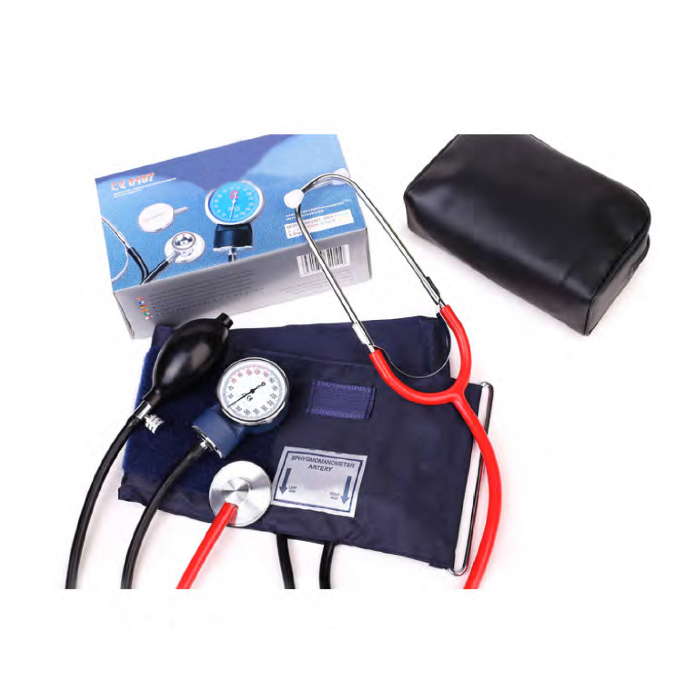 Aneroid Sphygmomanometer with single head stethoscope